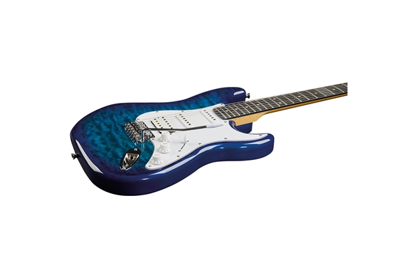Eko Guitars - S-350 See Thru Blue Quilted